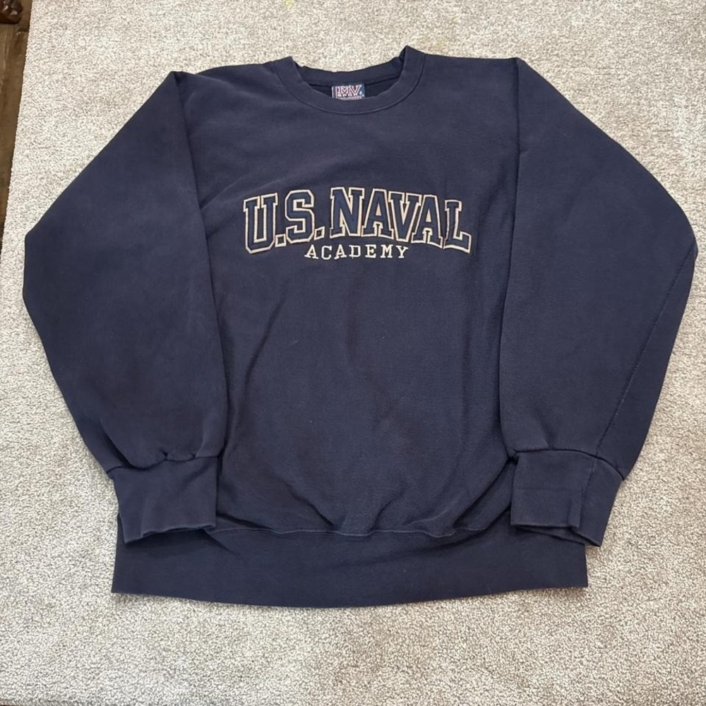Vintage 90s U.S. Naval Academy Heavy Pro Weave Sweatshirt Large